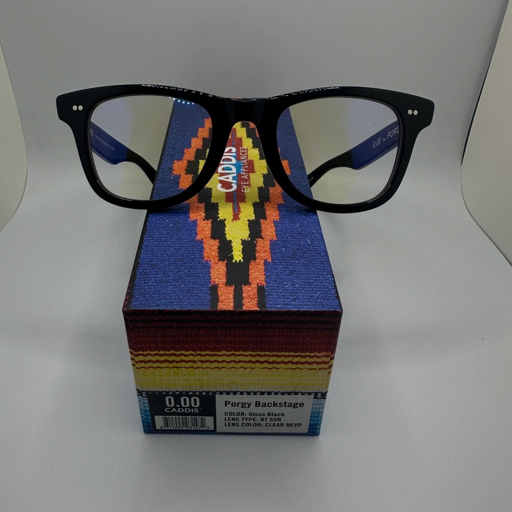 NWT CADDIS Readers - Porgy Backstage in Polished Black - 0.0x Magnification - Picture 8 of 8